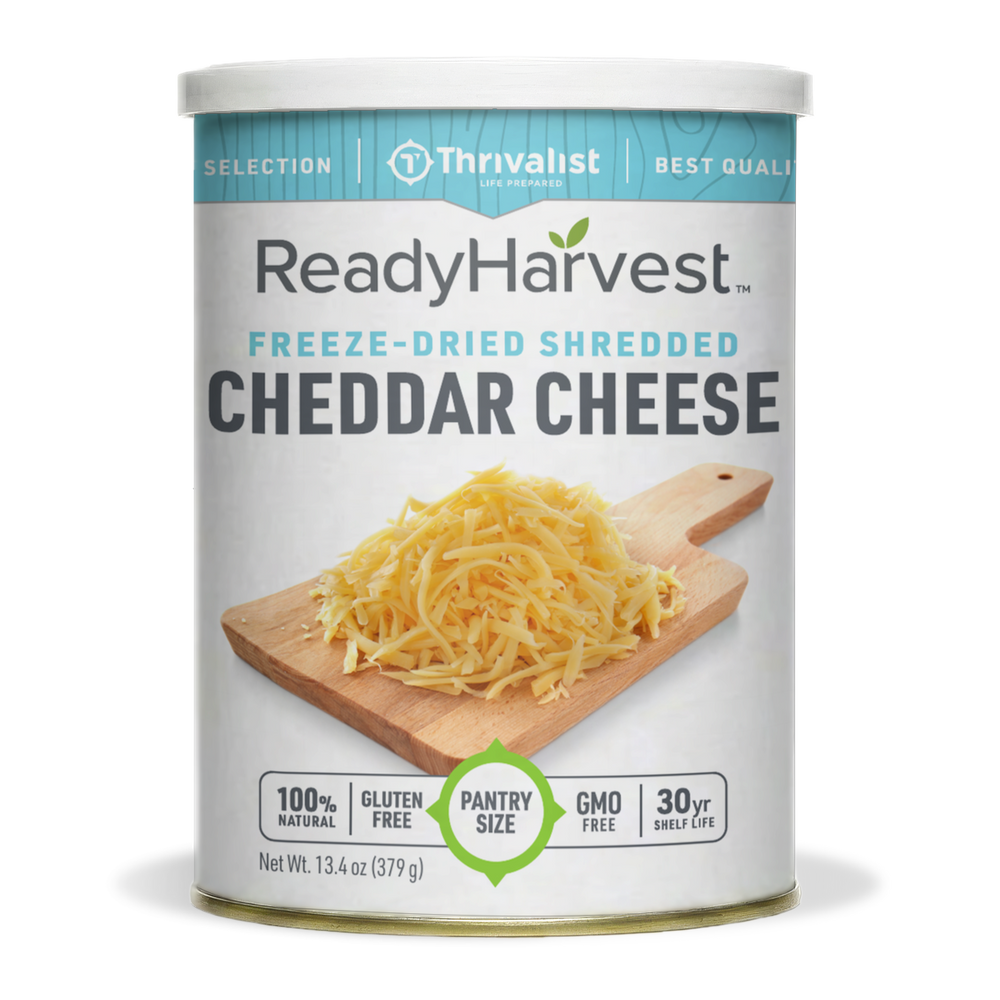 Ready Harvest Pantry Can – Freeze-Dried Shredded Cheddar Cheese (13.4 oz)