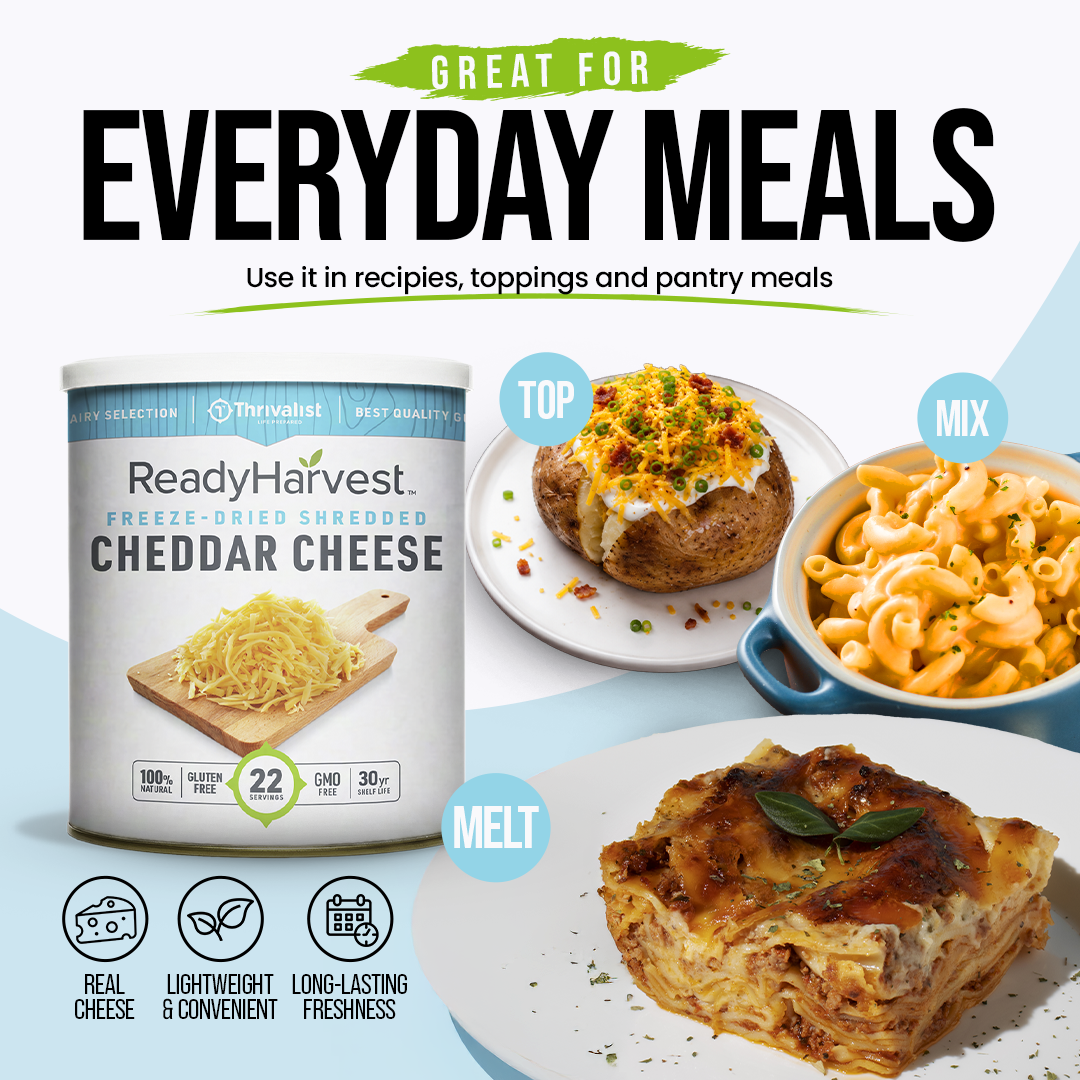 Ready Harvest Freeze-Dried Shredded Cheddar Cheese
