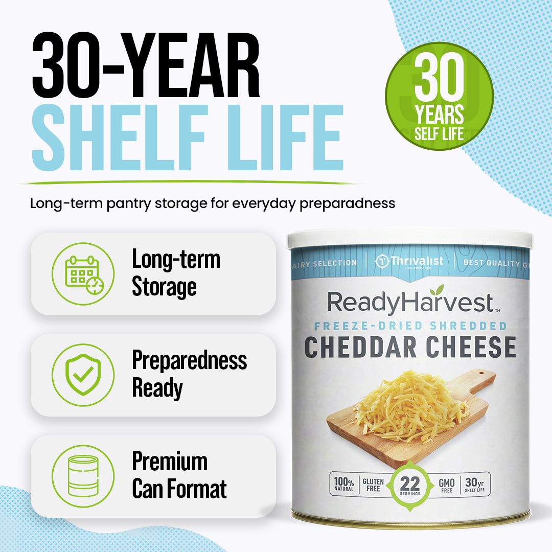 Ready Harvest Freeze-Dried Shredded Cheddar Cheese