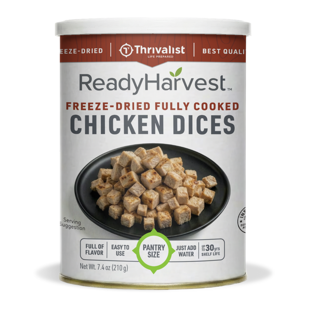 Ready Harvest Pantry Can – Freeze-Dried Fully Cooked Chicken Dices (7.4 oz)