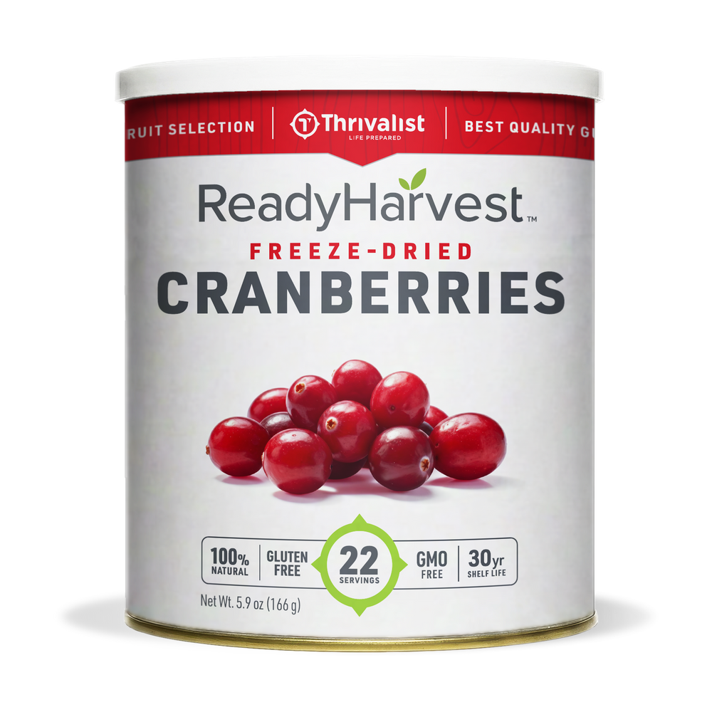 Ready Harvest Freeze-Dried Cranberries (30-Year Shelf Life)