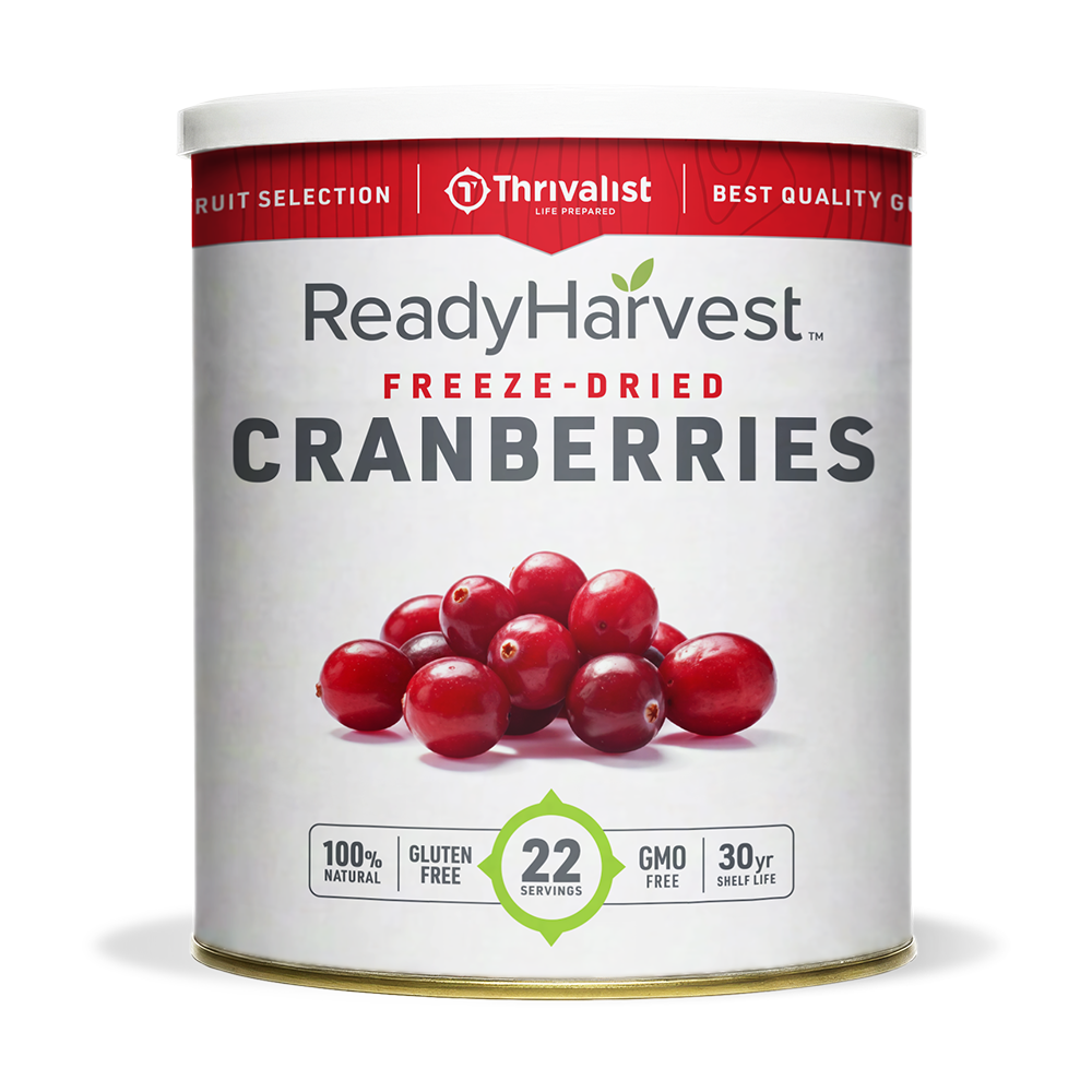 Ready Harvest Freeze-Dried Cranberries (30-Year Shelf Life)