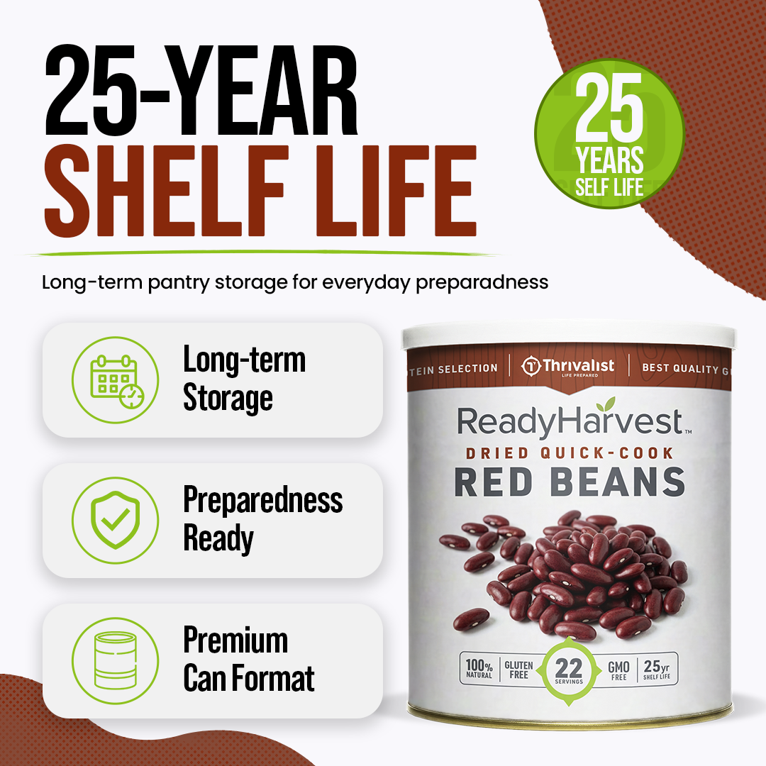Ready Harvest Premium Quick-Cook Red Beans (25-Year Shelf Life)