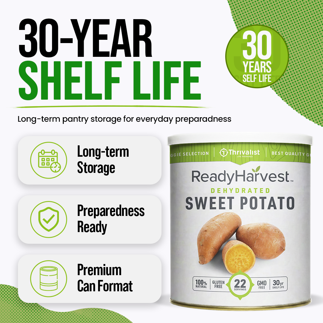 Ready Harvest Dehydrated Sweet Potato Dices (30-Year Shelf Life)