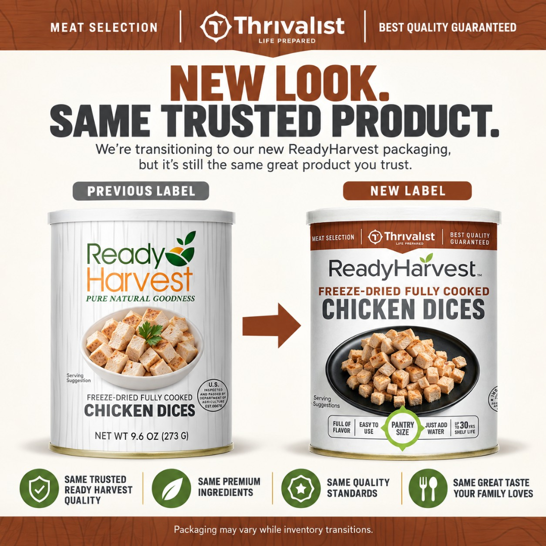 Ready Harvest Pantry Can – Freeze-Dried Fully Cooked Chicken Dices (7.4 oz)