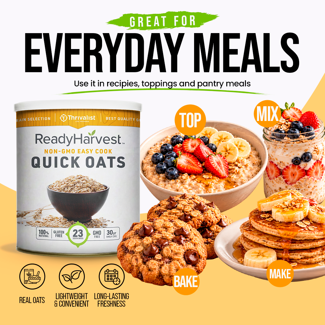 Ready Harvest Quick Oats (25-Year Shelf Life)