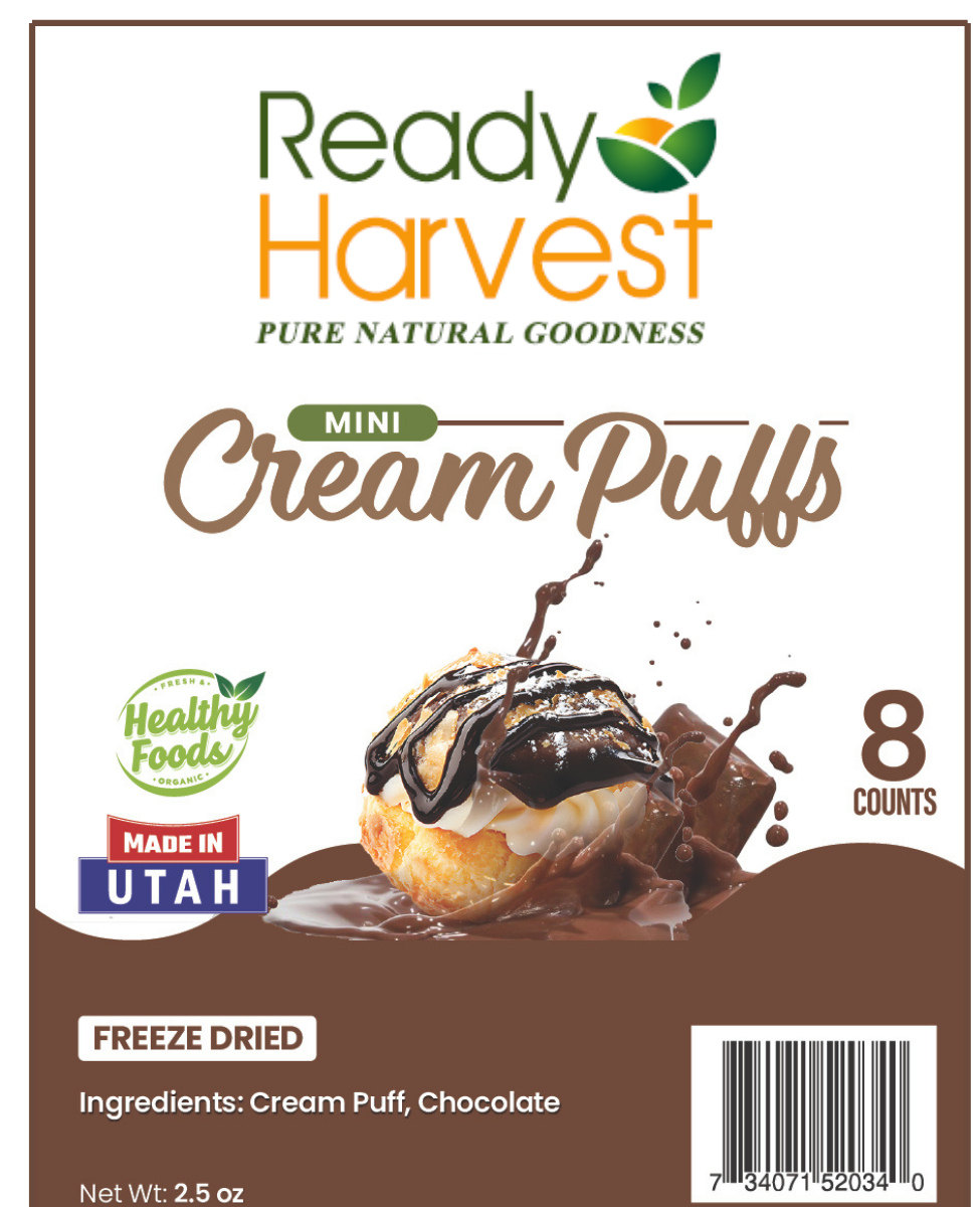 Cream Puff Freeze-Dried Sweet Treat - Snacks Pouch