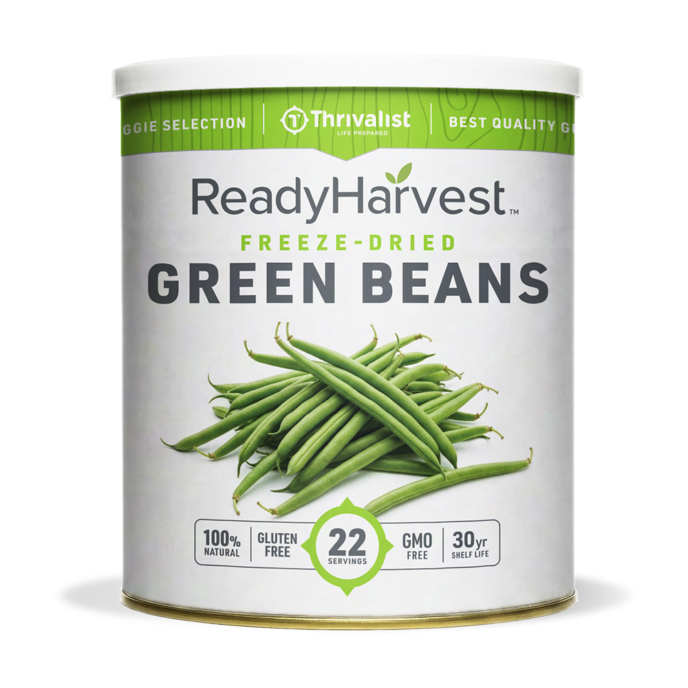 Ready Harvest Freeze-Dried Green Beans (30-Year Shelf Life)