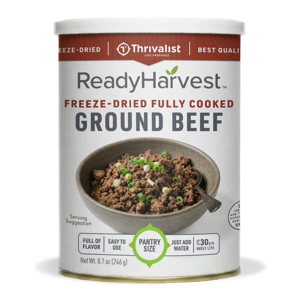 Ready Harvest Pantry Can – Freeze-Dried Fully Cooked Ground Beef (8.7 oz)