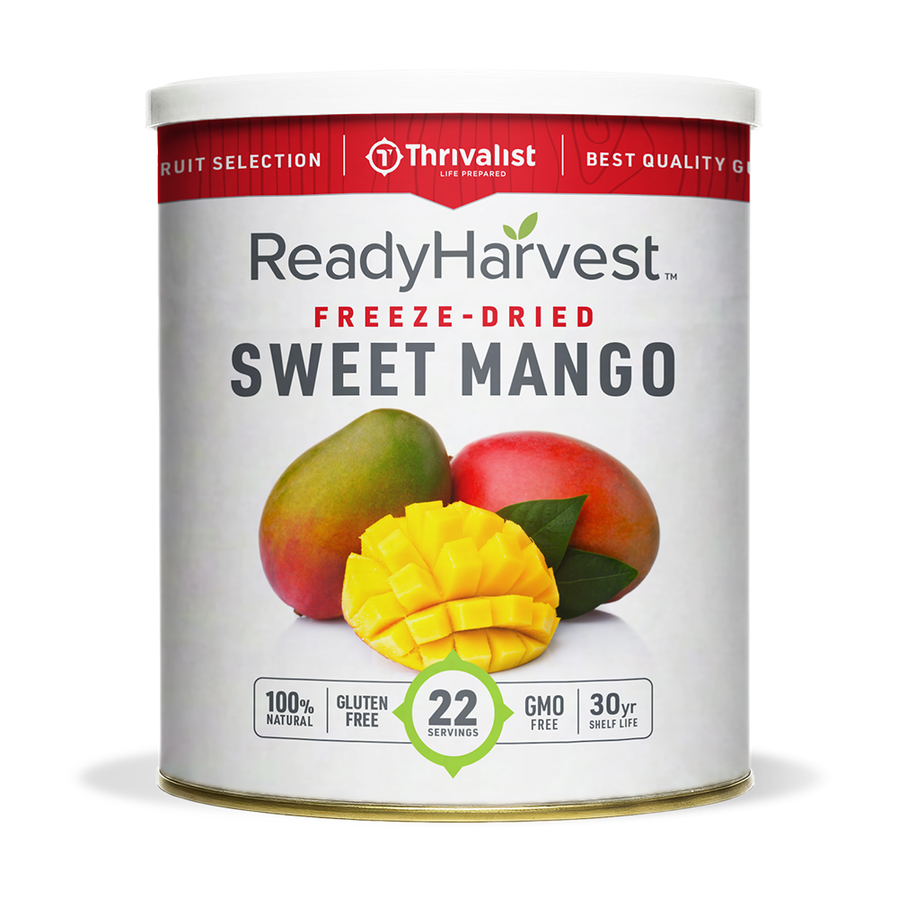 Ready Harvest Freeze-Dried Sweet Mango Chunks (30-Year Shelf Life)