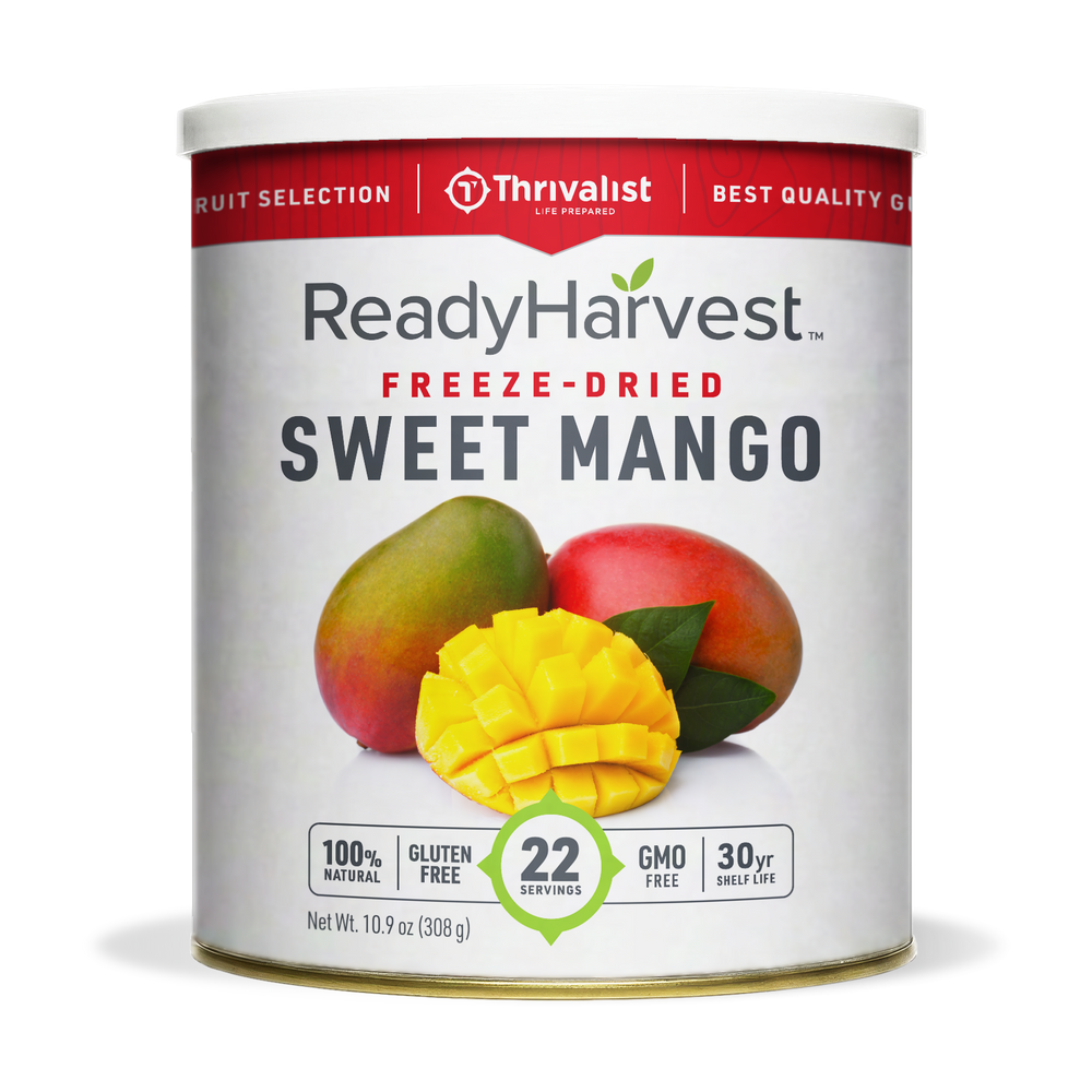 Ready Harvest Freeze-Dried Sweet Mango Chunks (30-Year Shelf Life)