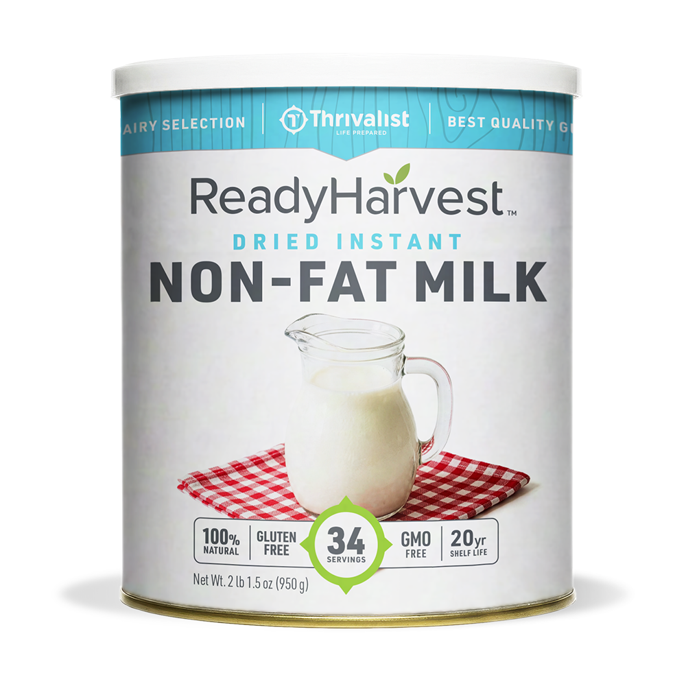 Ready Harvest 100% REAL Instant Non-Fat Milk (20-Year Shelf Life)