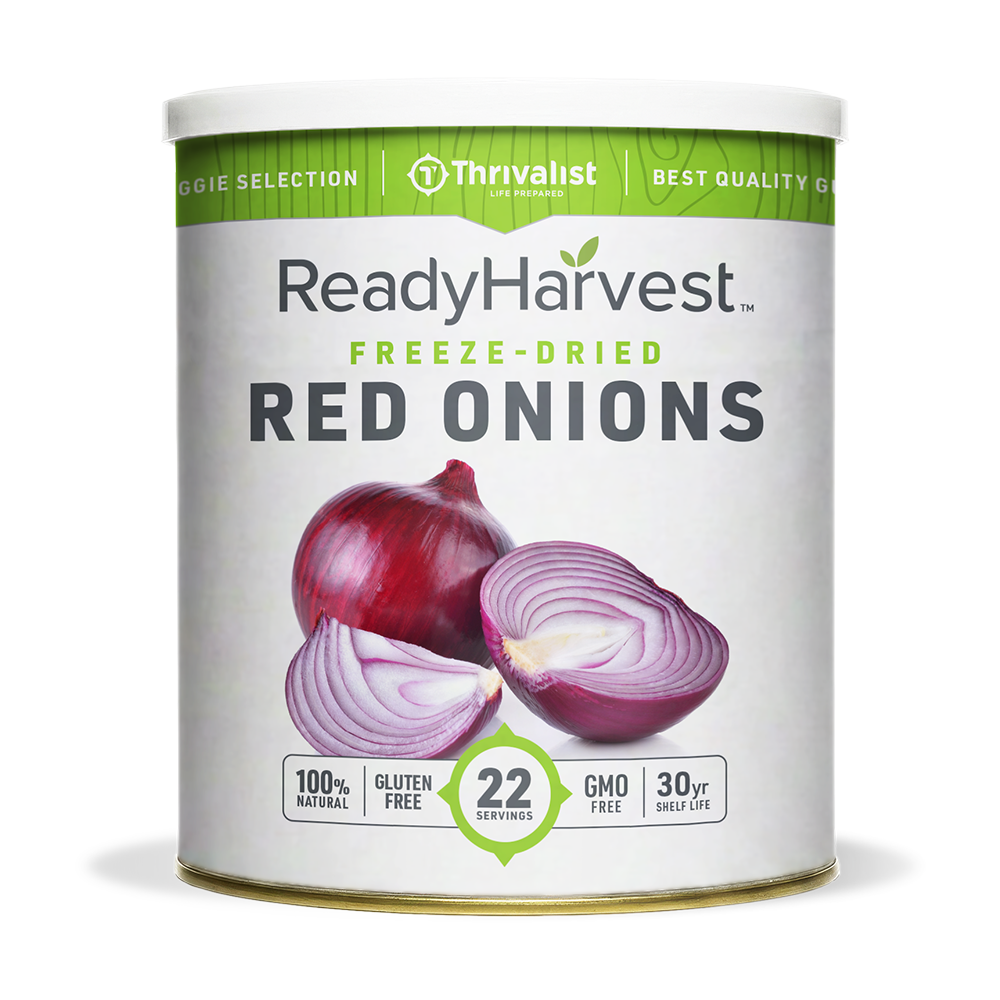 Ready Harvest Freeze-Dried Red Onions (30-Year Shelf Life)