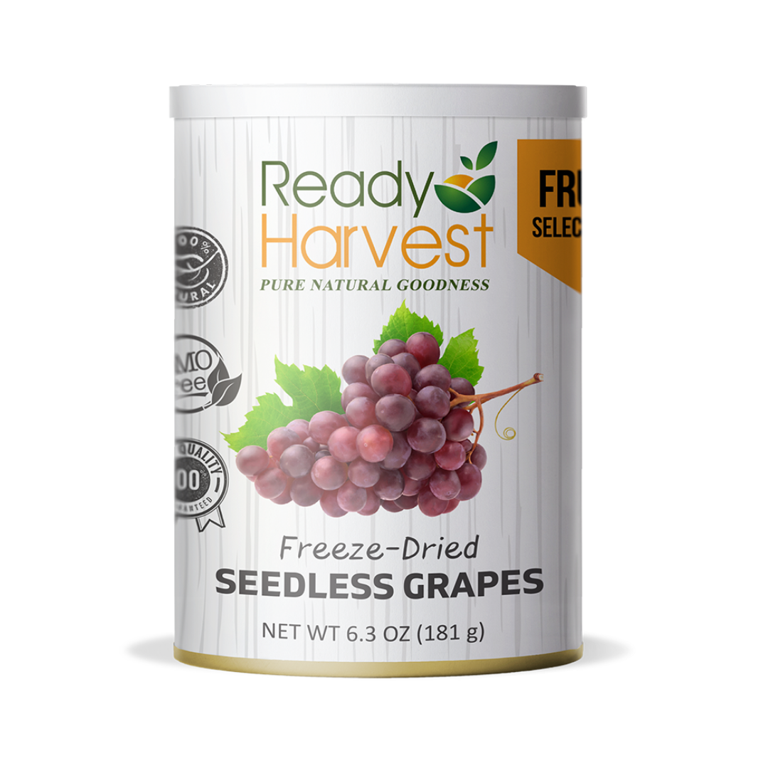 Ready Harvest Pantry Can – Freeze-Dried Seedless Grapes (6.3 oz)