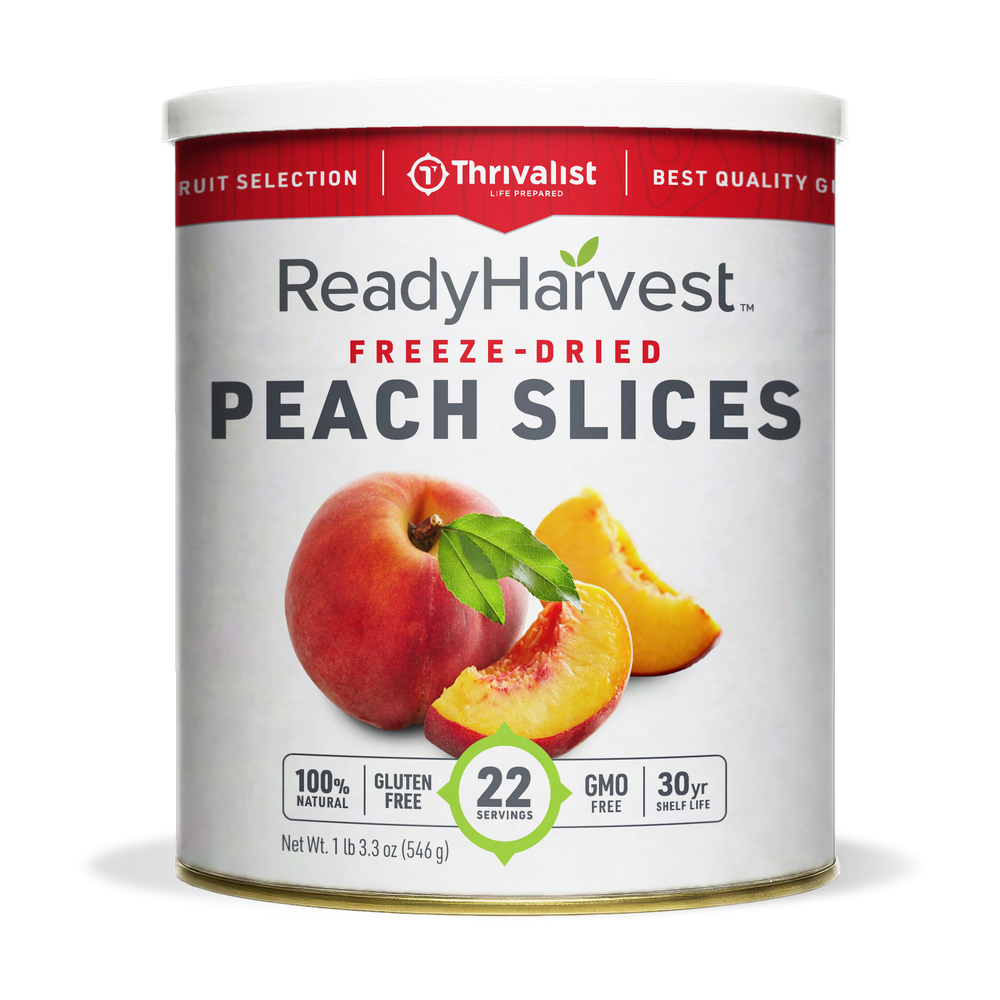 Ready Harvest Freeze-Dried Peach Slices (30-Year Shelf Life)