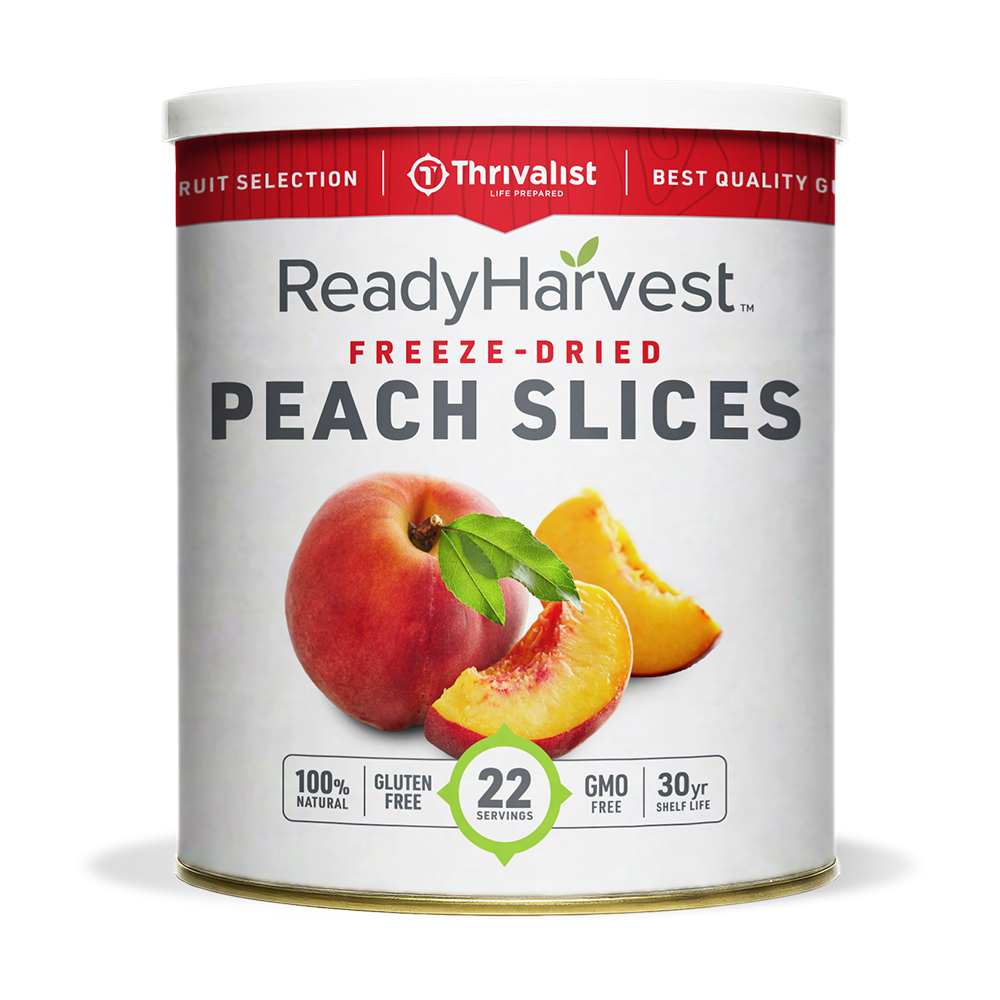 Ready Harvest Freeze-Dried Peach Slices (30-Year Shelf Life)