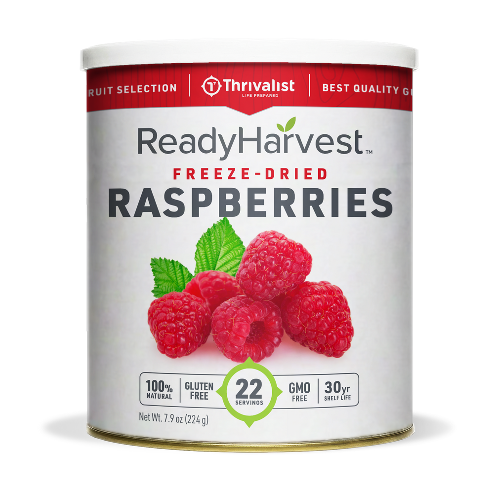 Ready Harvest Freeze-Dried Whole Raspberries (30-Year Shelf Life)