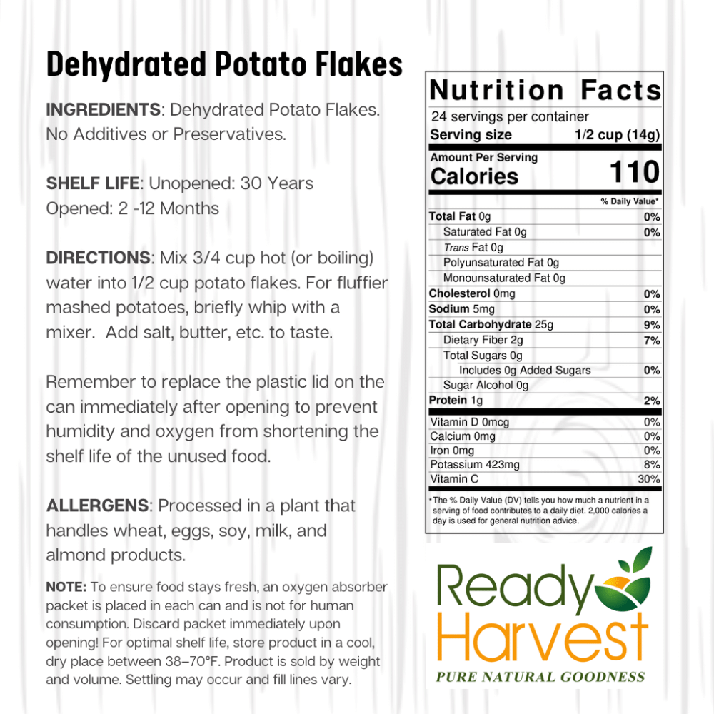 Ready Harvest Potato Favorites Variety Kit (30-Year Shelf Life)