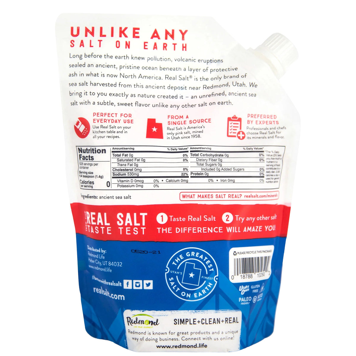 Redmond REAL Sea Table Salt (Fine Grind)