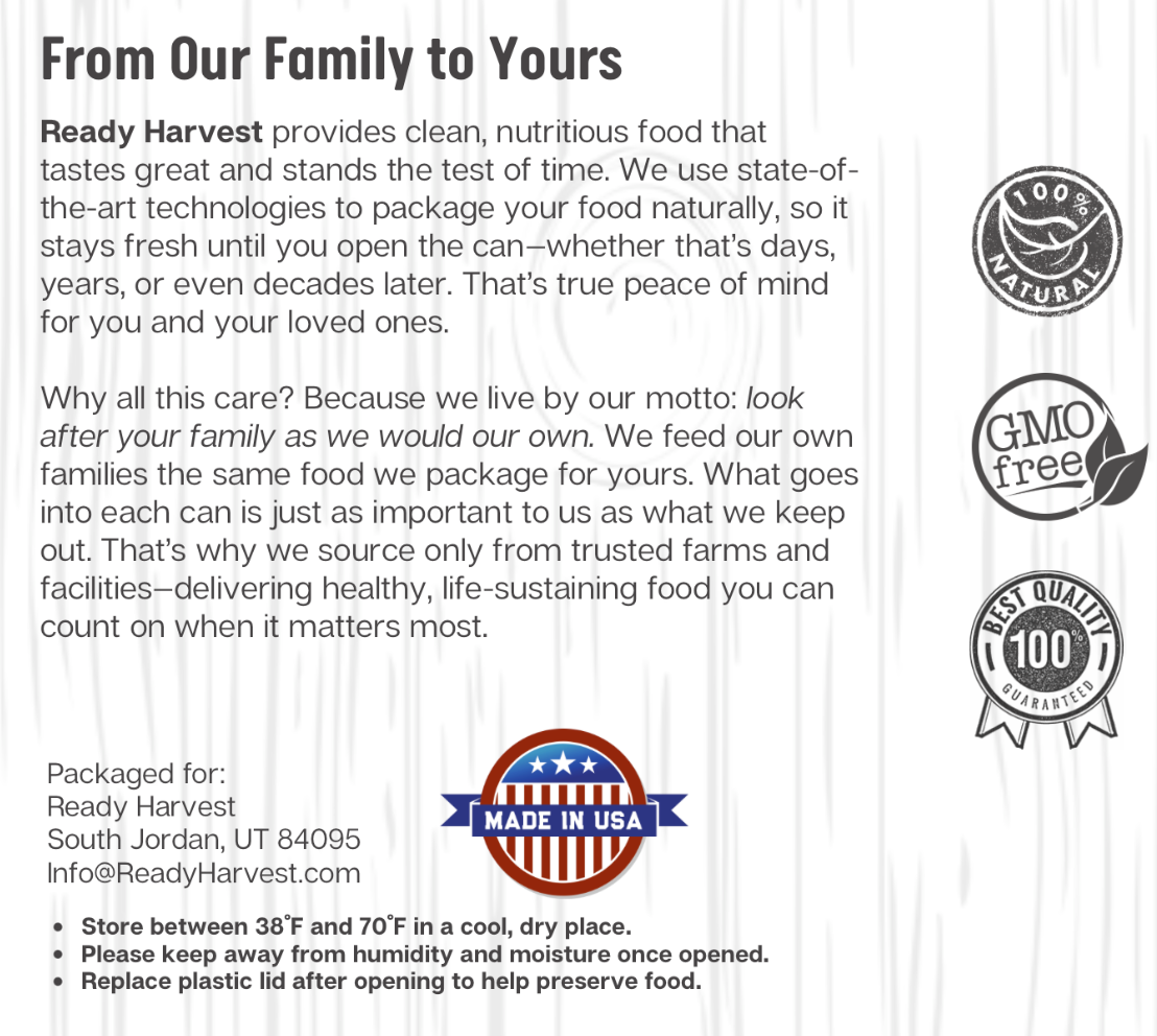 Ready Harvest Freeze-Dried Garlic (25-Year Shelf Life)