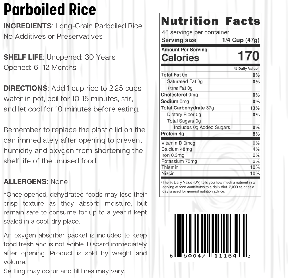 Ready Harvest Beans and Rice Variety Kit (25-Year Shelf Life)