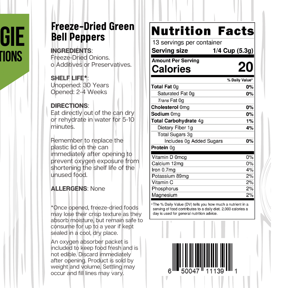 Ready Harvest Pantry Can - Freeze-Dried Onions (2.4 oz)