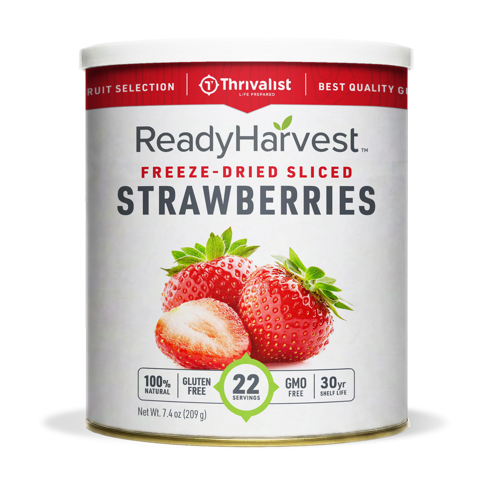 Ready Harvest Freeze-Dried Strawberry Slices (30-Year Shelf Life)
