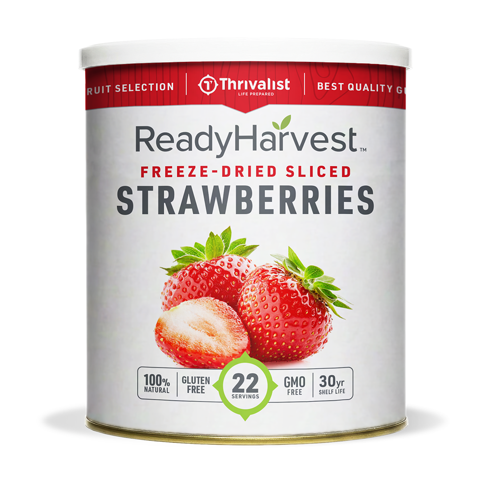 Ready Harvest Freeze-Dried Strawberry Slices (30-Year Shelf Life)