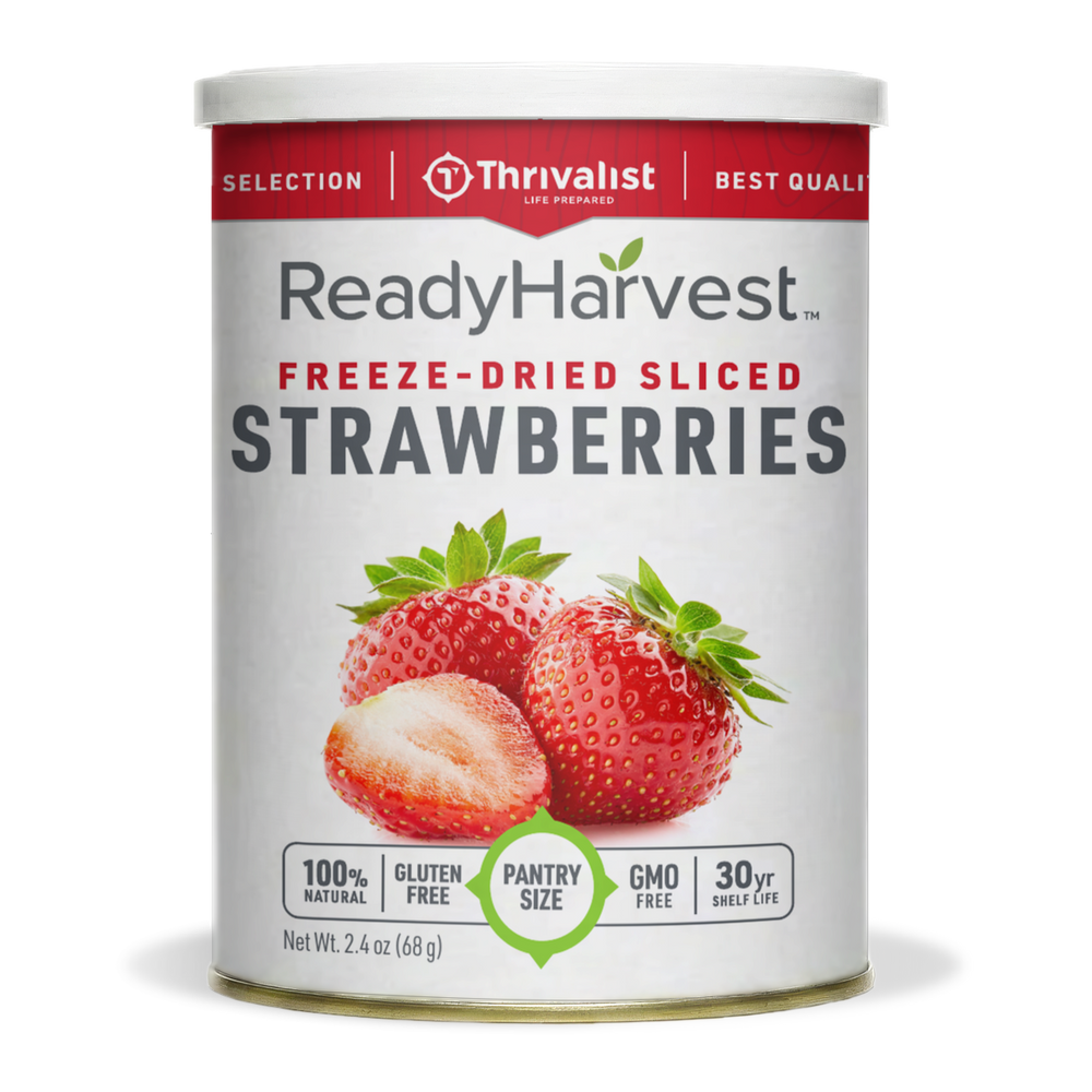 Ready Harvest Pantry Can – Freeze-Dried Strawberry Slices (2.4 oz)