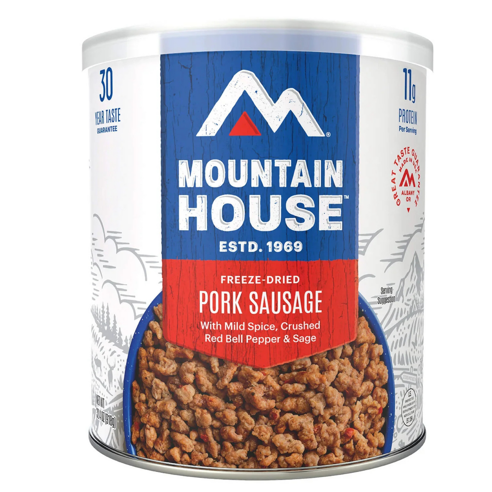 Freeze-Dried Seasoned Pork Sausage Can- Mountain House