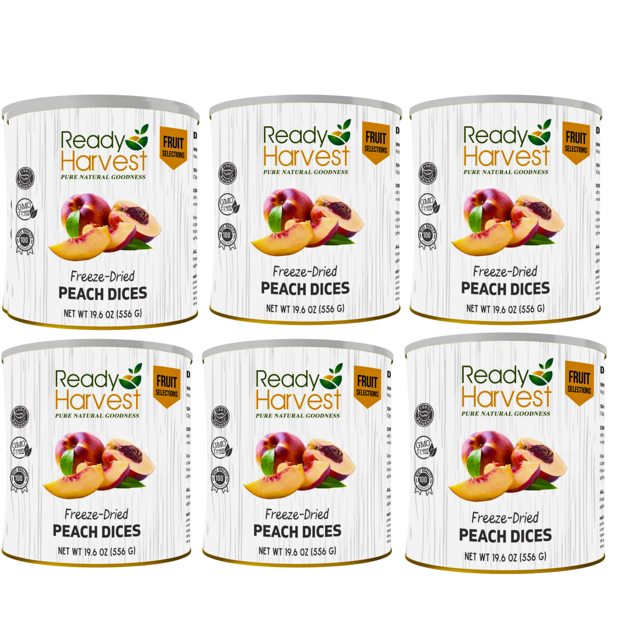 Ready Harvest Freeze-Dried Peach Dices (30-Year Shelf Life!)