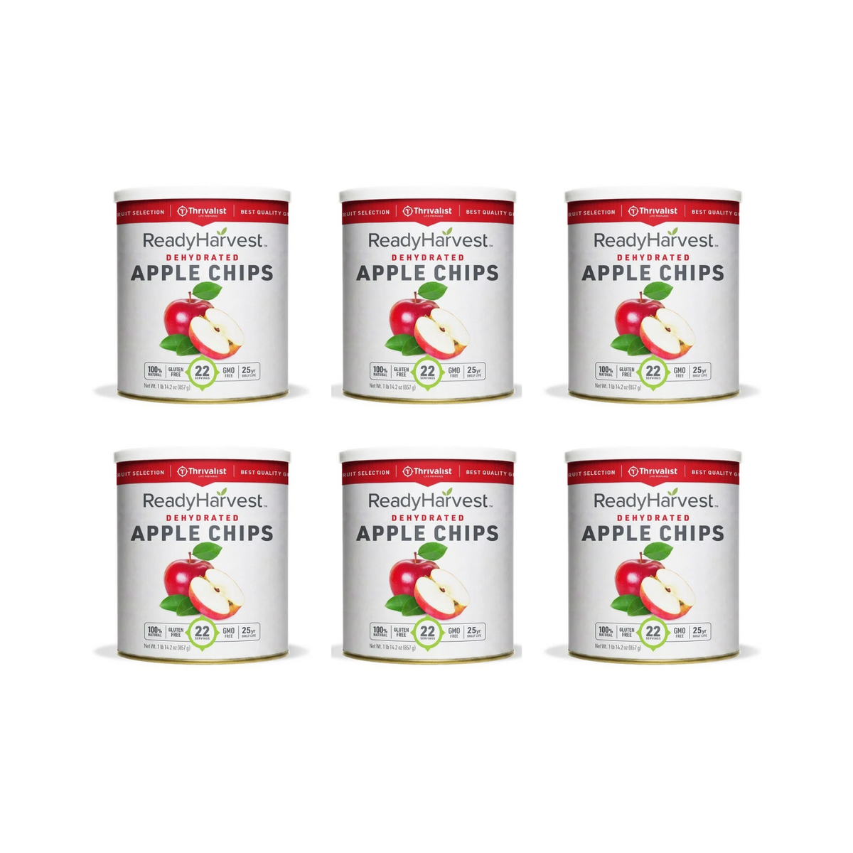 Ready Harvest Dehydrated Apple Chips (25-Year Shelf Life)