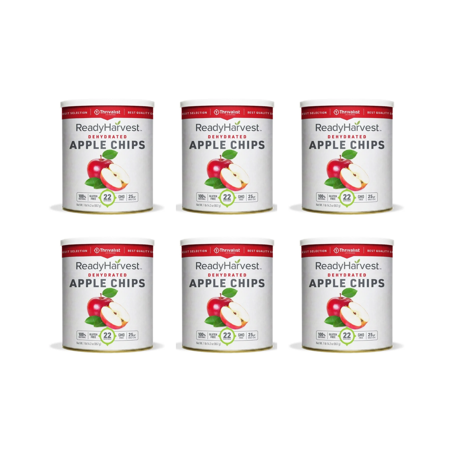 Ready Harvest Dehydrated Apple Chips (25-Year Shelf Life)