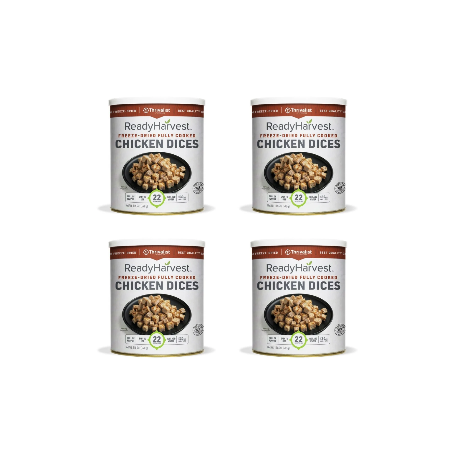 Ready Harvest Freeze-Dried Chicken Dices (Fully Cooked)