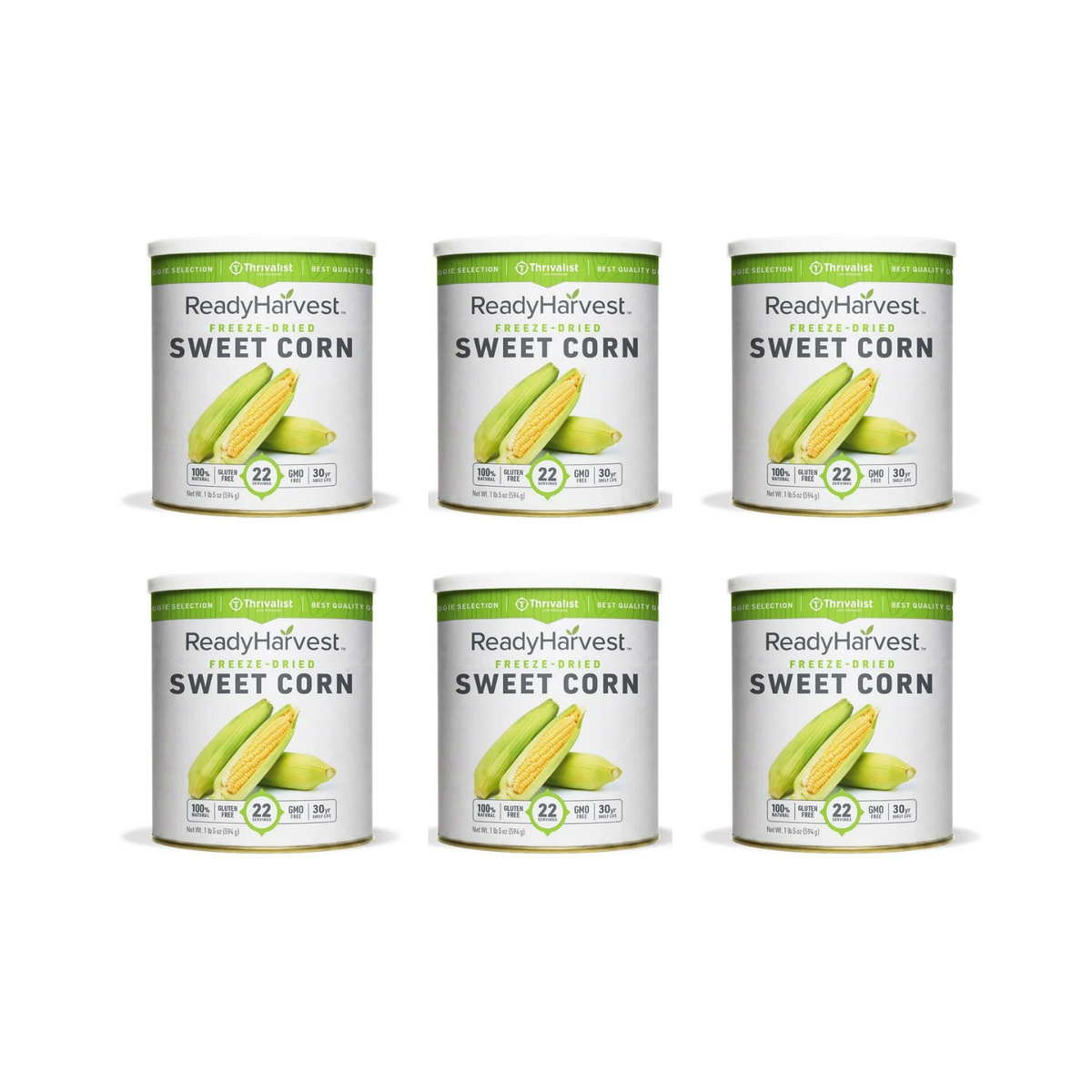 Ready Harvest Freeze-Dried Sweet Corn (30-Year Shelf Life)