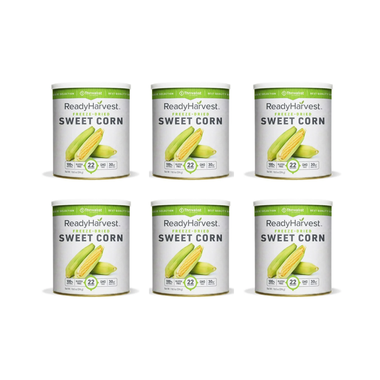 Ready Harvest Freeze-Dried Sweet Corn (30-Year Shelf Life)