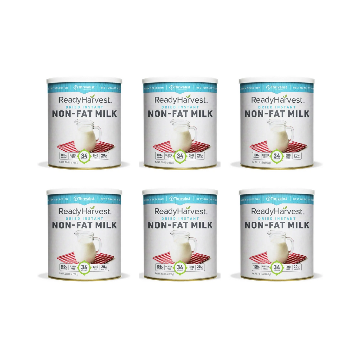 Ready Harvest 100% REAL Instant Non-Fat Milk (20-Year Shelf Life)