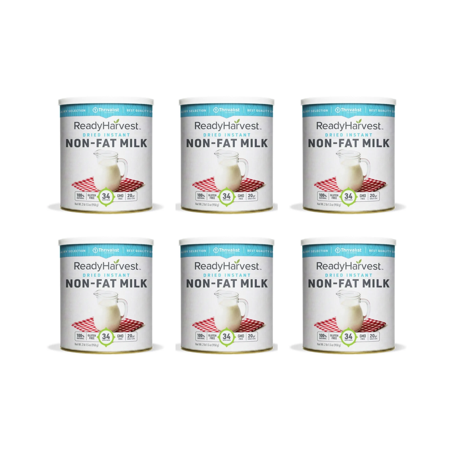 Ready Harvest 100% REAL Instant Non-Fat Milk (20-Year Shelf Life)