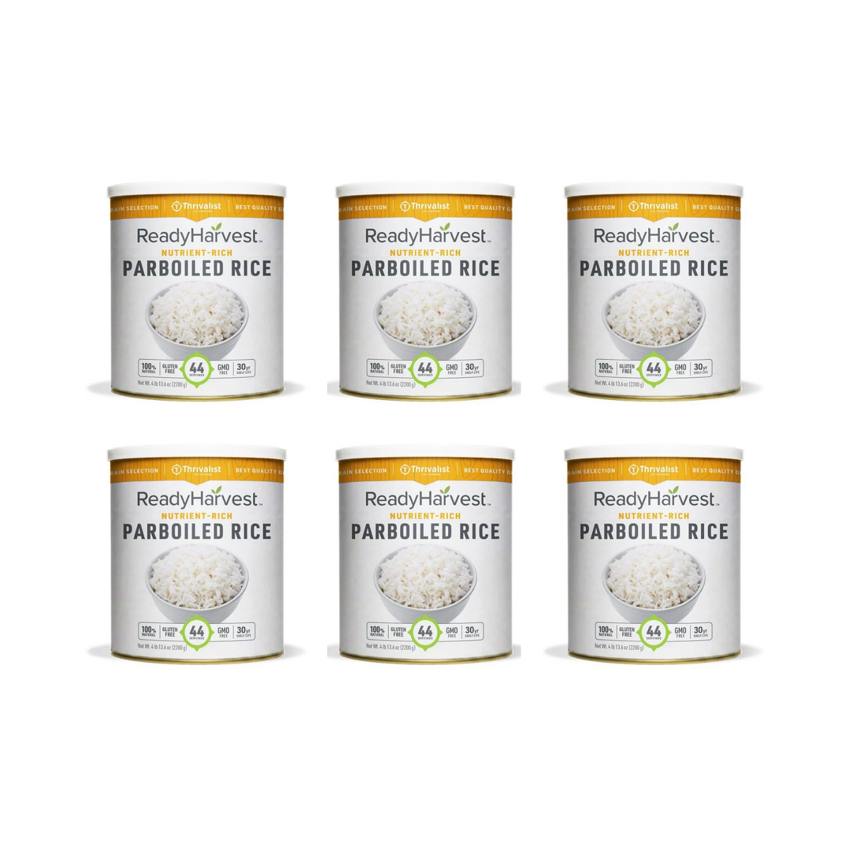 Ready Harvest Nutrient Rich Parboiled Long Grain White Rice (30-Year Shelf Life)