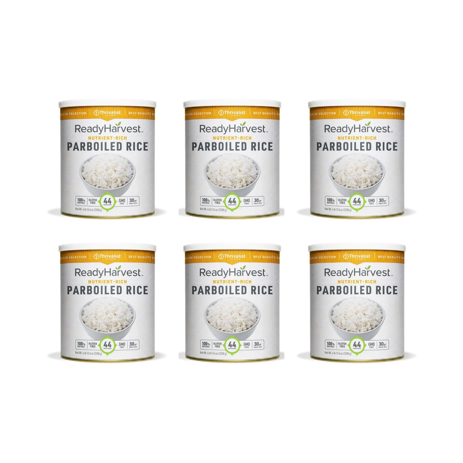 Ready Harvest Nutrient Rich Parboiled Long Grain White Rice (30-Year Shelf Life)