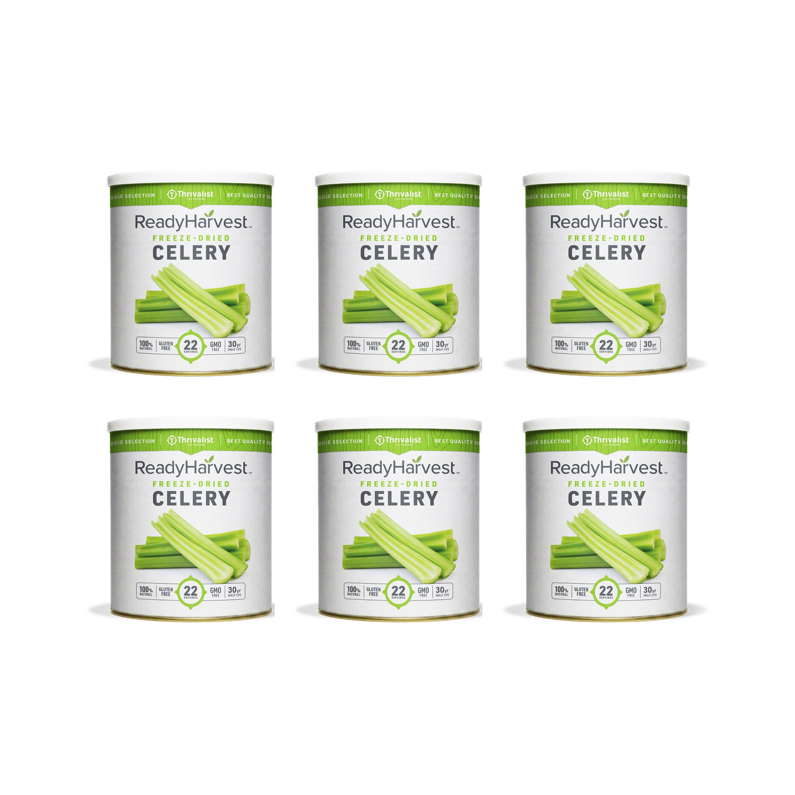 Ready Harvest Freeze-Dried Celery (30-Year Shelf Life)