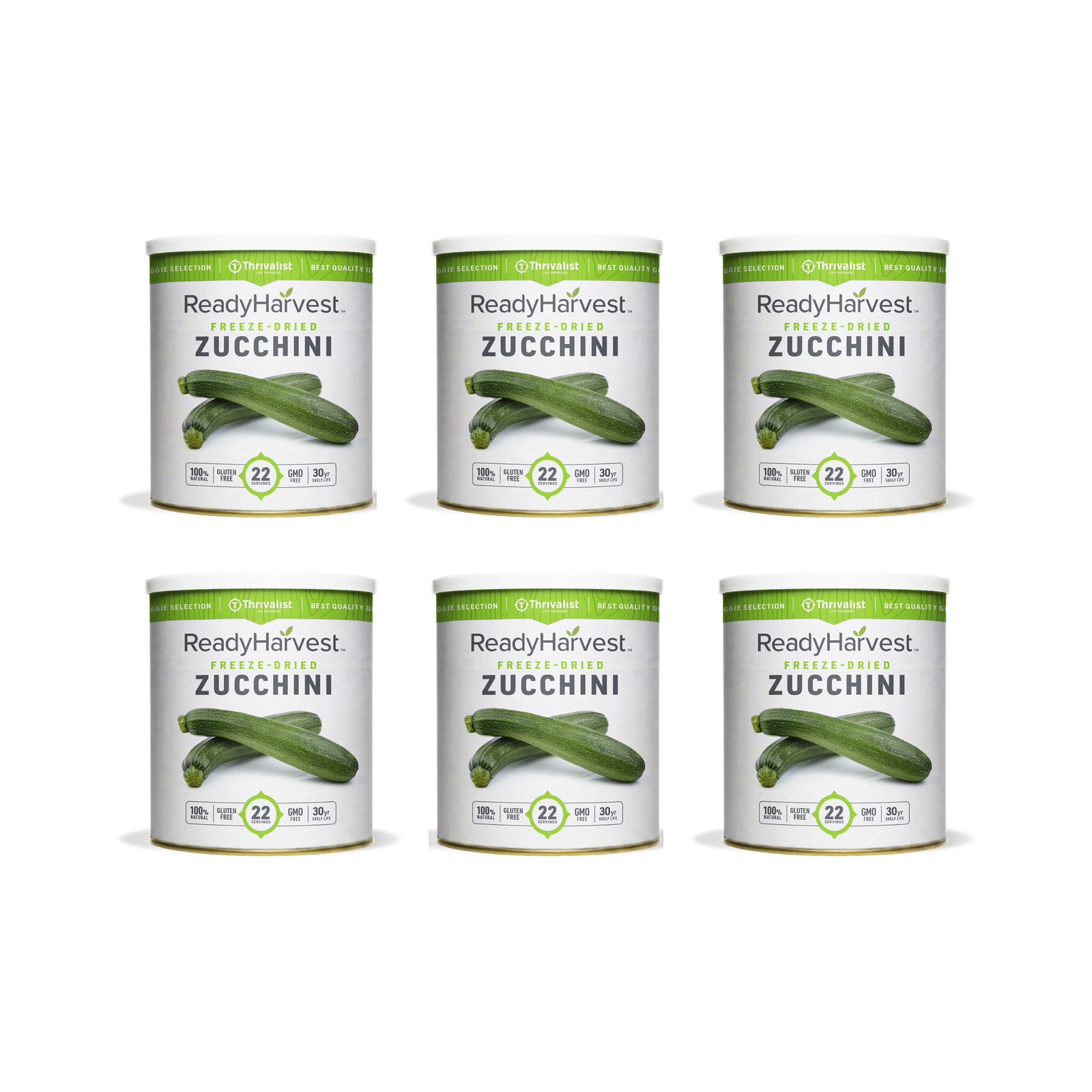Ready Harvest Freeze-Dried Zucchini (30-Year Shelf Life)