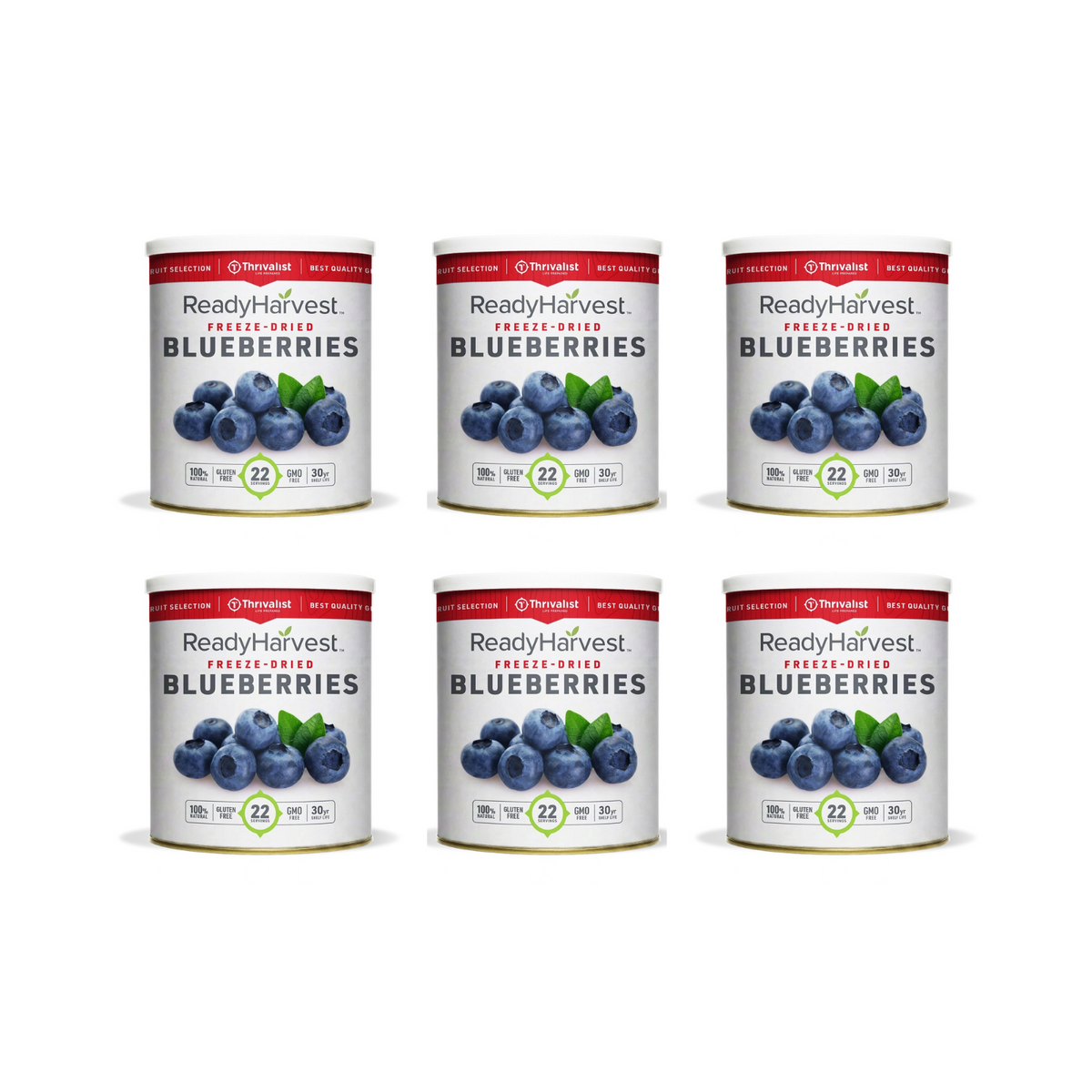 Ready Harvest Freeze-Dried Whole Blueberries (30-Year Shelf Life)
