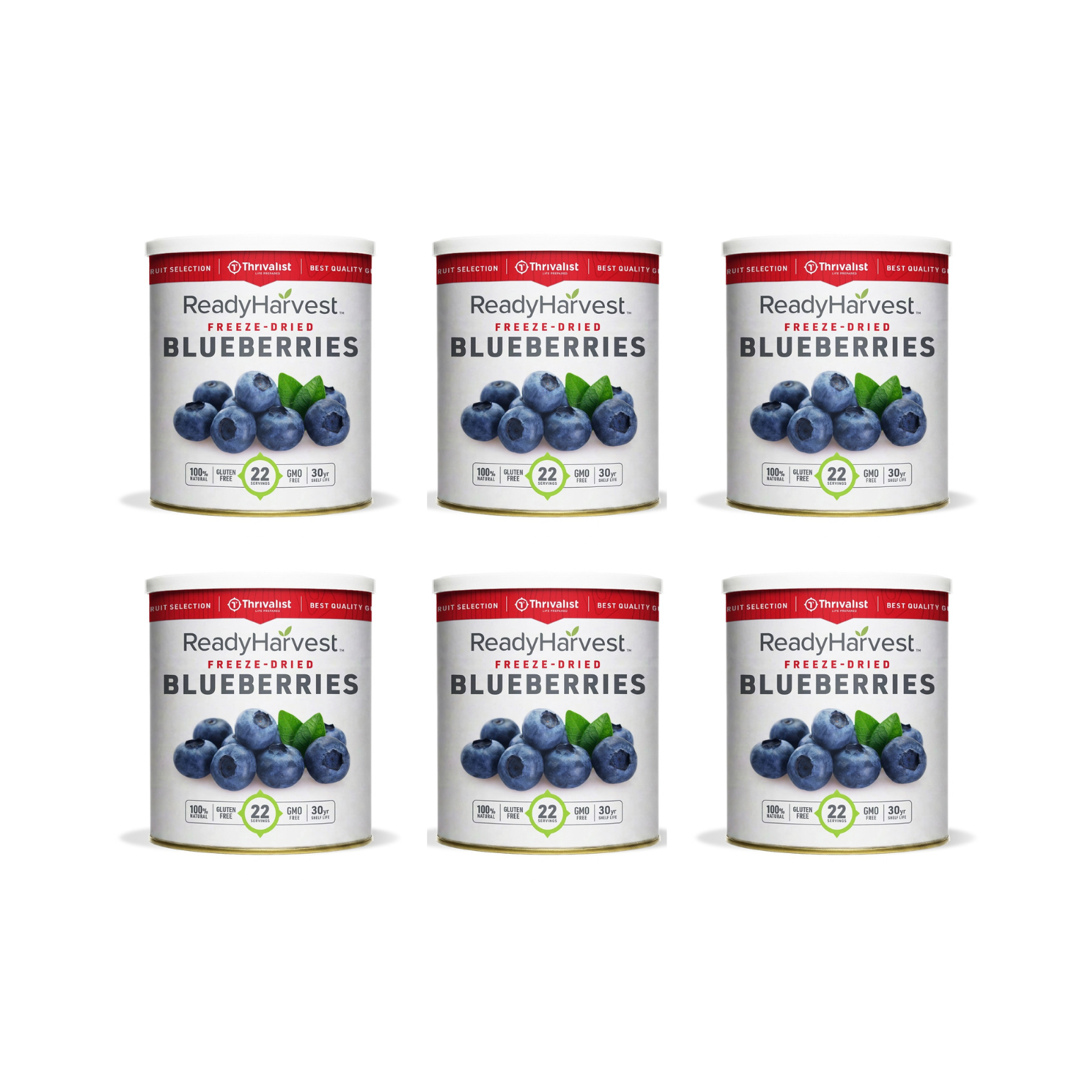 Ready Harvest Freeze-Dried Whole Blueberries (30-Year Shelf Life)