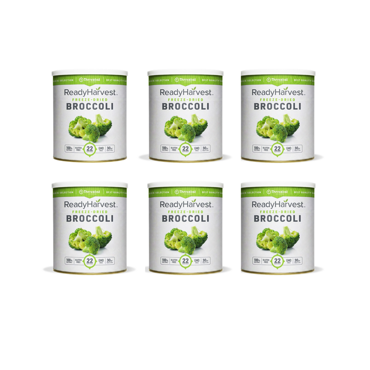 Ready Harvest Freeze-Dried Broccoli (30-Year Shelf Life)