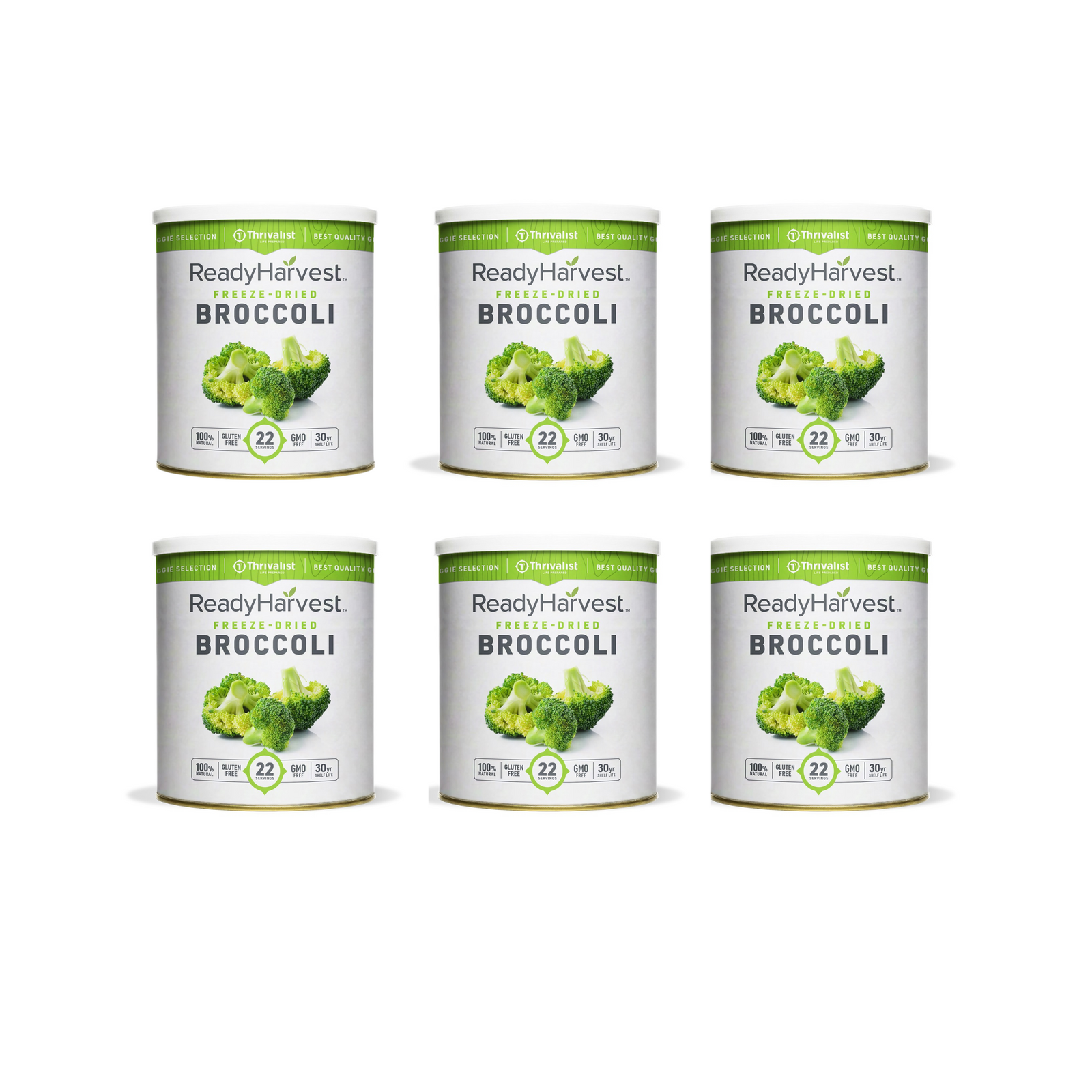 Ready Harvest Freeze-Dried Broccoli (30-Year Shelf Life)