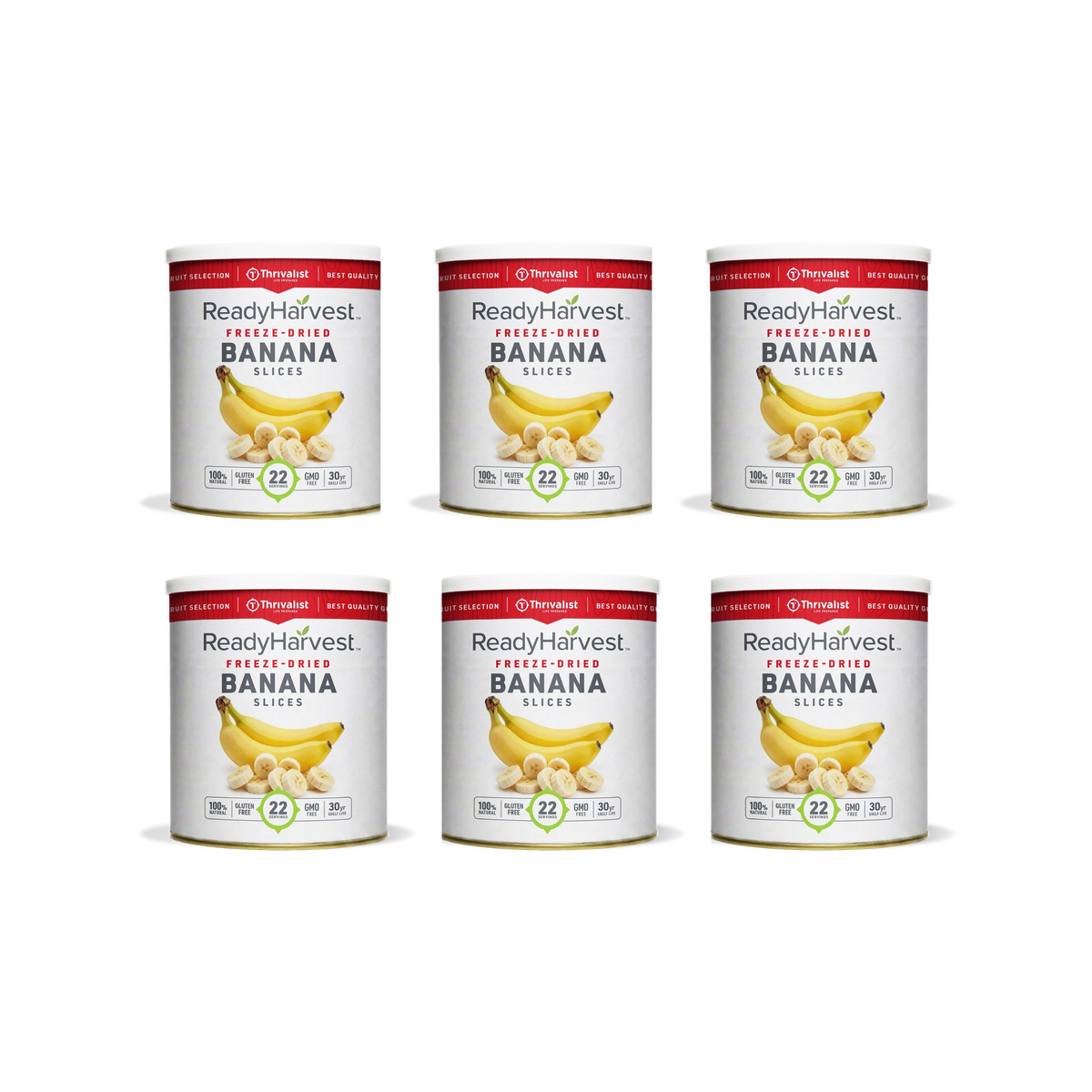 Ready Harvest Freeze-Dried Banana Slices (30-Year Shelf Life)