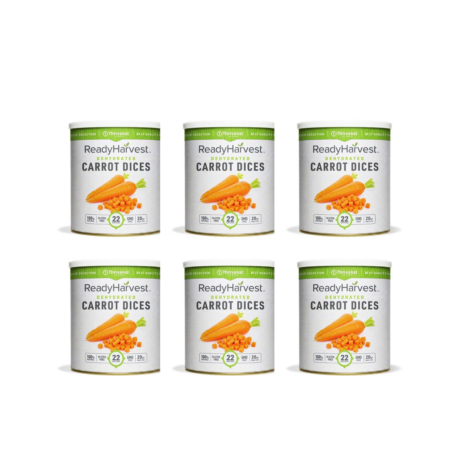 Ready Harvest Dehydrated Carrots (20-Year Shelf Life)