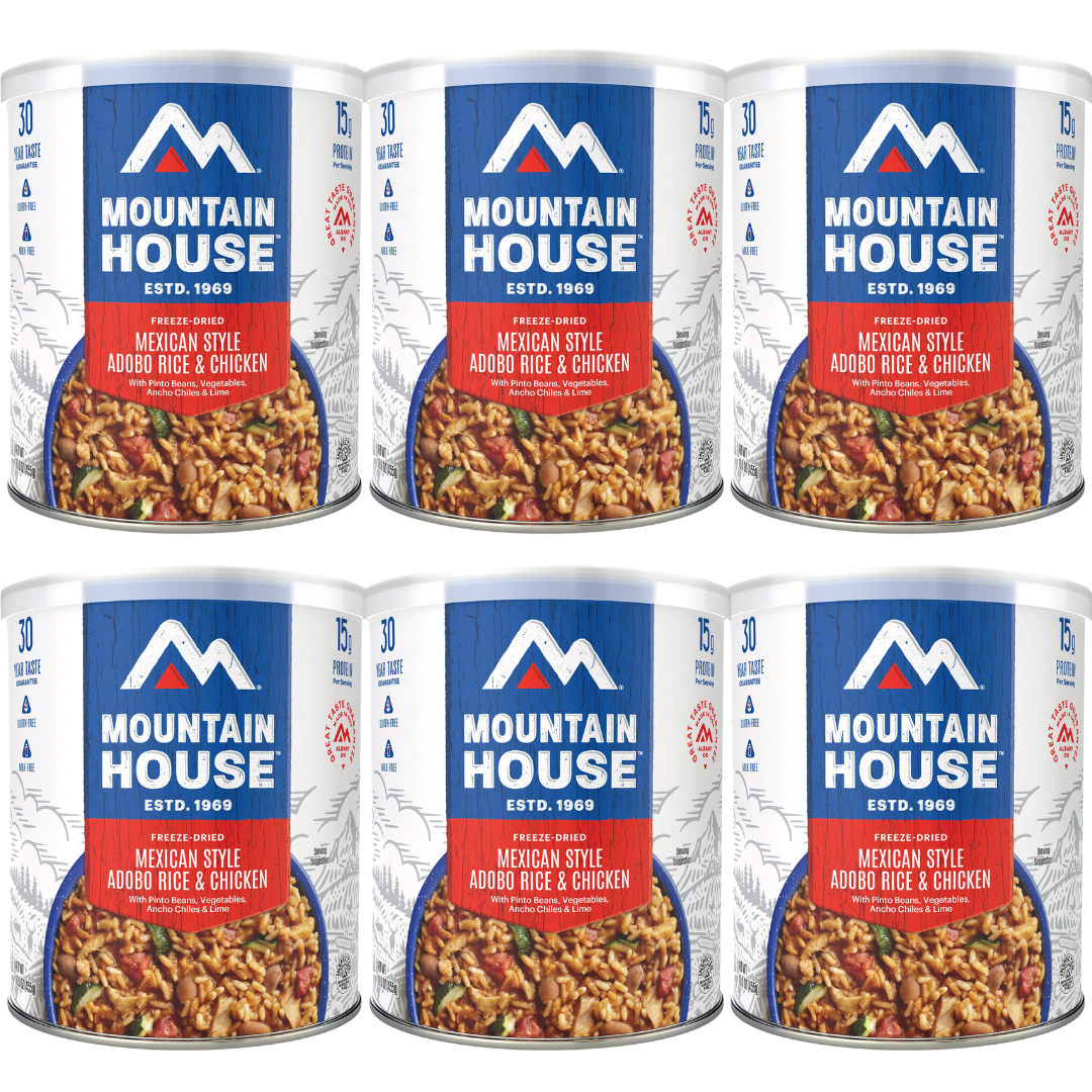 Freeze-Dried Mexican Style Adobo Rice with Chicken Can - Mountain House (GF) Gluten Free