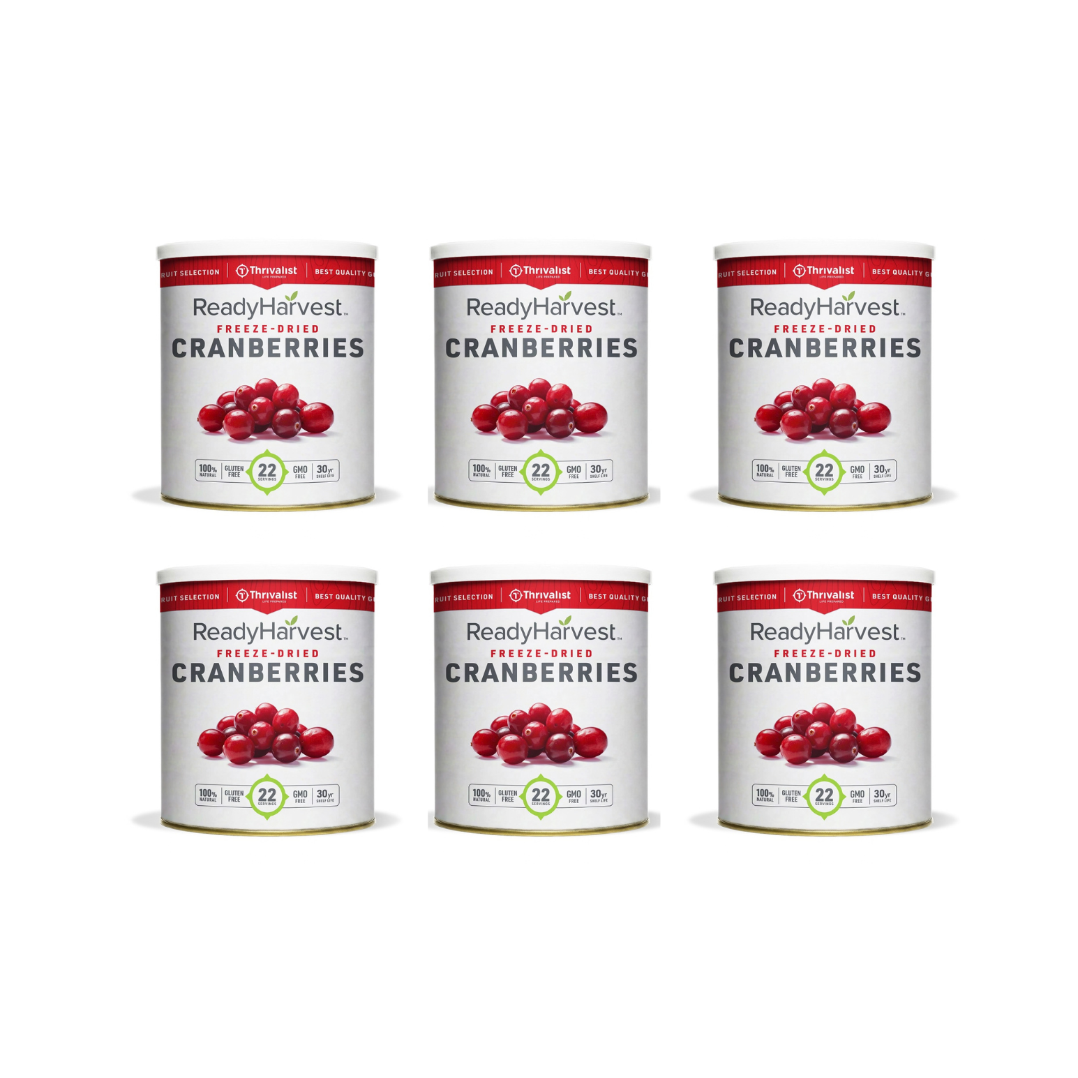 Ready Harvest Freeze-Dried Cranberries (30-Year Shelf Life)